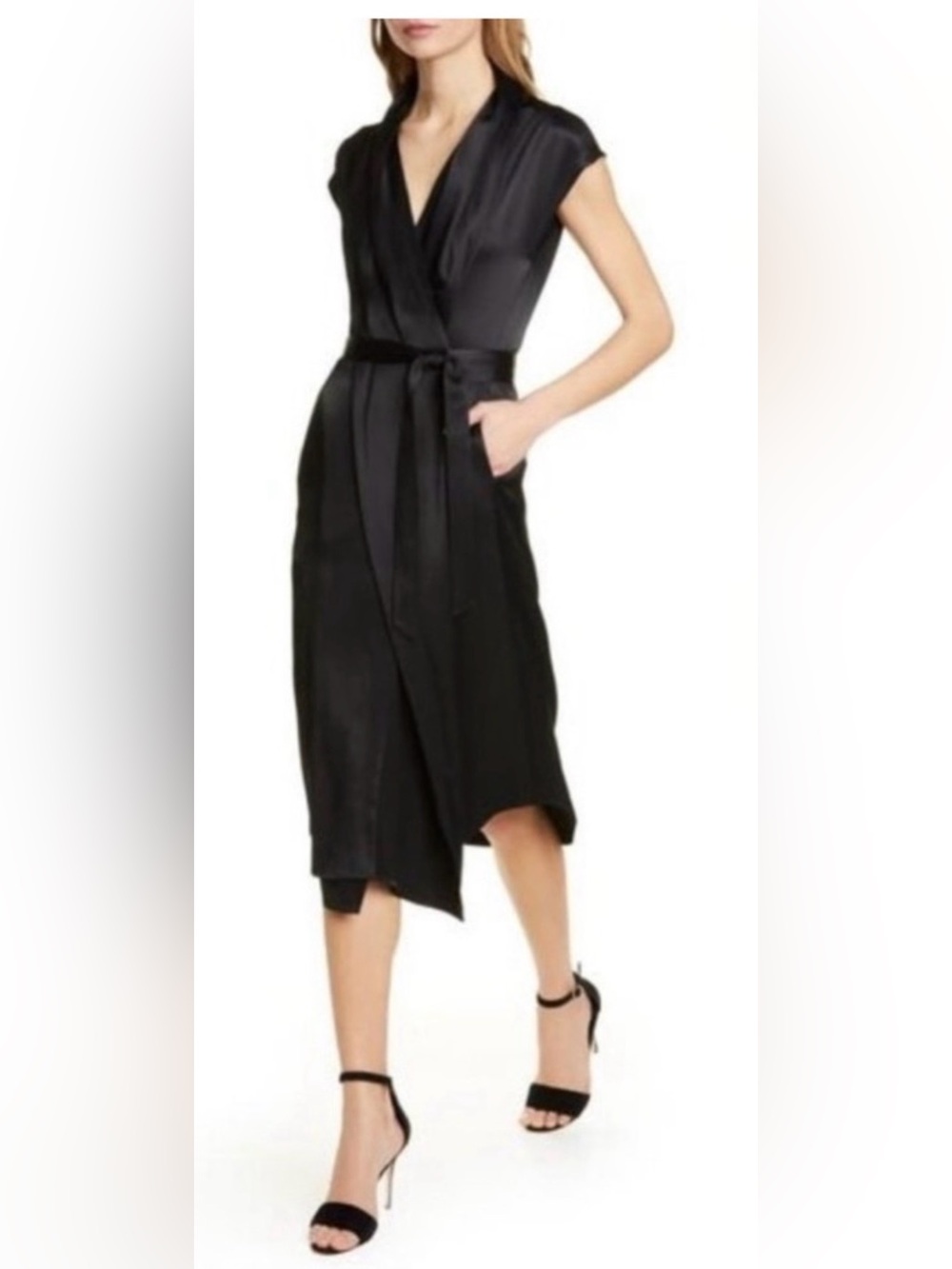 Frame Ibiza Black Wrap dress